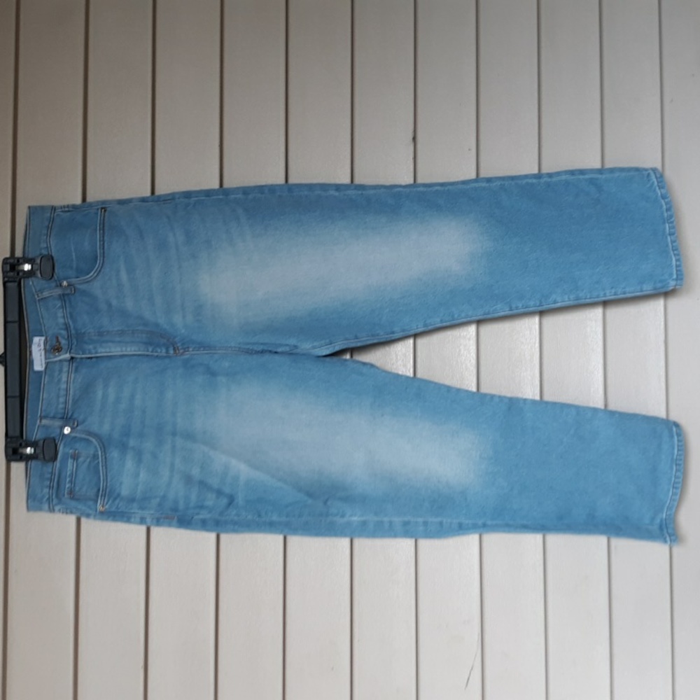 Loft high waisted jeans straight crop size 14